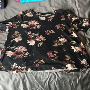 Maurices Black and Pink Relaxed Blouse